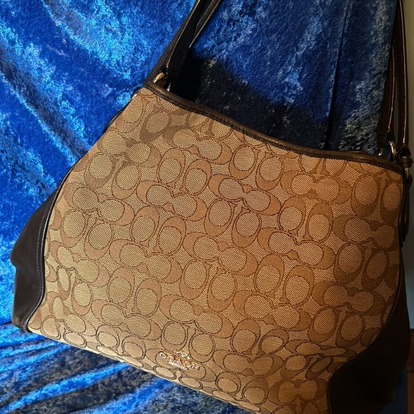 Coach Edie Signature Canvas Hobo Shoulder Bag - Picture 7 of 15